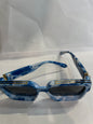 UOL Blue White Frame Black Shade Unisex Sunglasses 86229XX 50 18 145