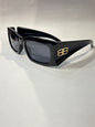 Lab Bal Black Frame Black Shade Unisex Sunglass 61265321-144 ￼
