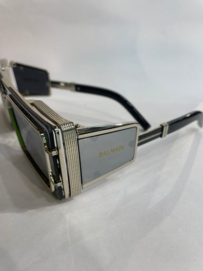 LAB Silver Frame Black Shade Sunglass SUN2038