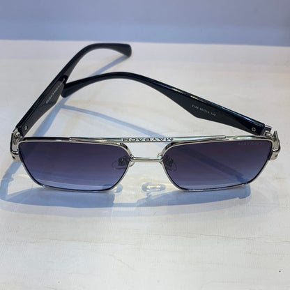 YAM Sliver Black Frame Blue Shade Sungless Z104 60 14 140