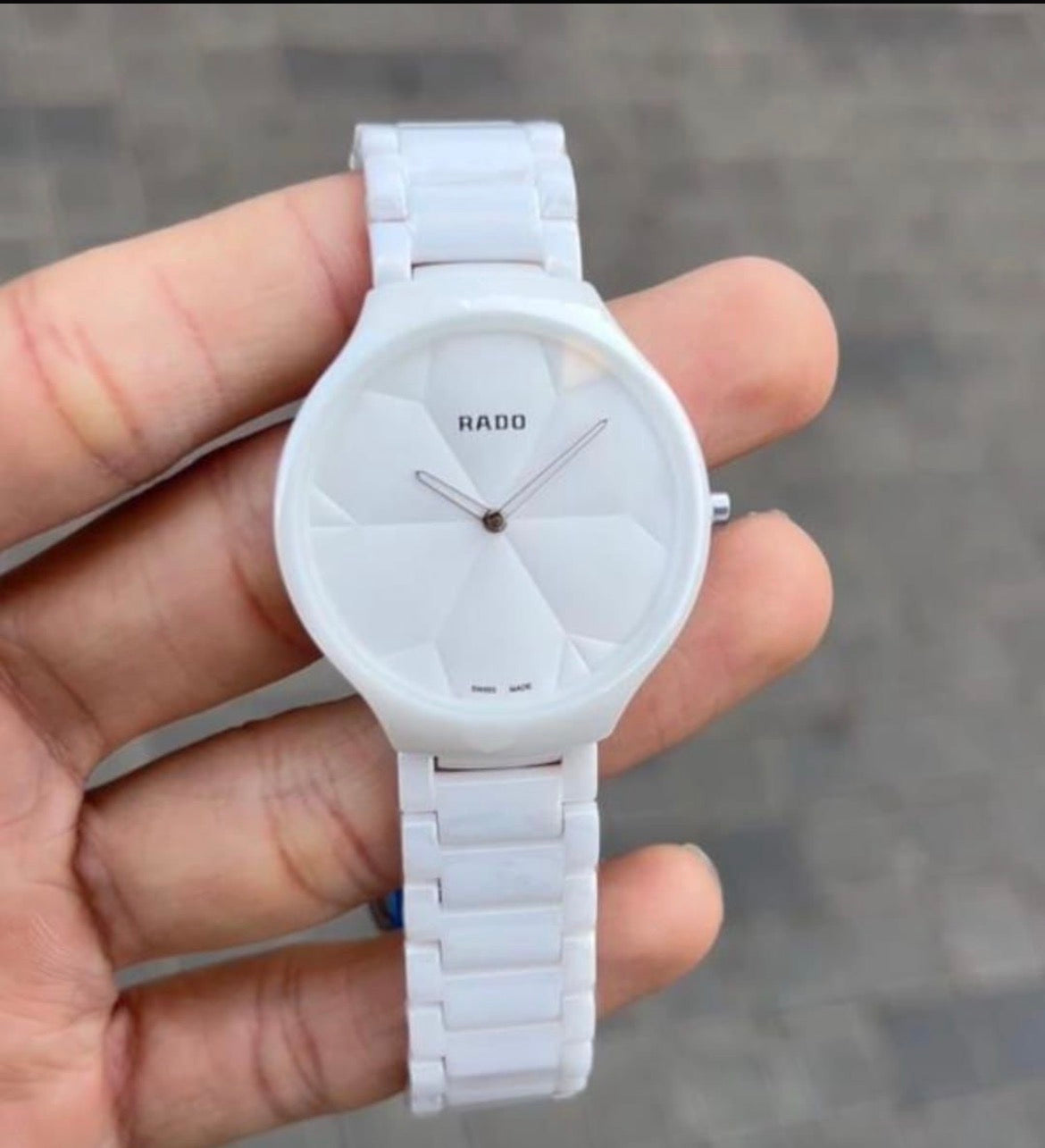 Dar White Ceramic Chain Premium Quality Men’s Watch 989795