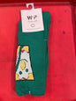 WP Dark Green Colour With Face Print Premium Quality Full Socks 990066