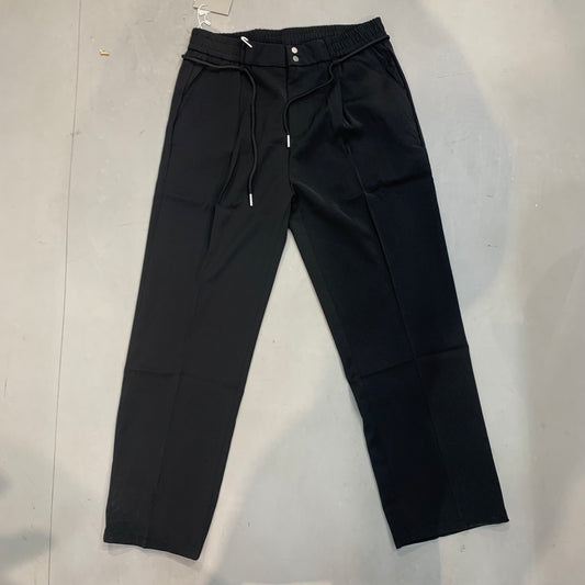 J.JN Black Korean Straight Fit Unisex Pants F-05-1