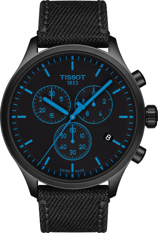 SIT TIS Black Strap Black Blue Dial Men’s Watch 989669