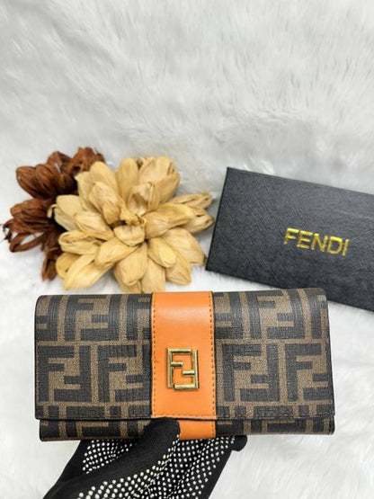 NEF FEN Brown Tan Colour Ladies Clutch 8599#