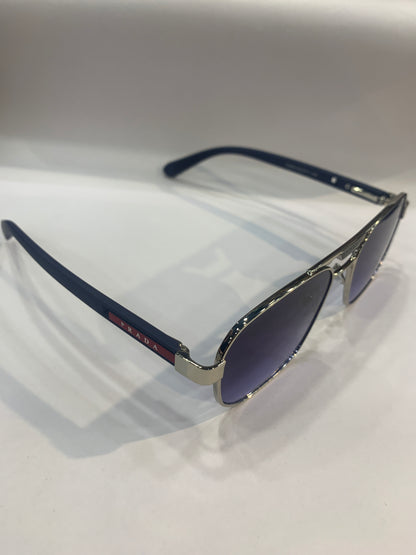 Arp Silver Blue Frame  Blue Shade Unisex Branded Sunglasses T 0959 52 17 140