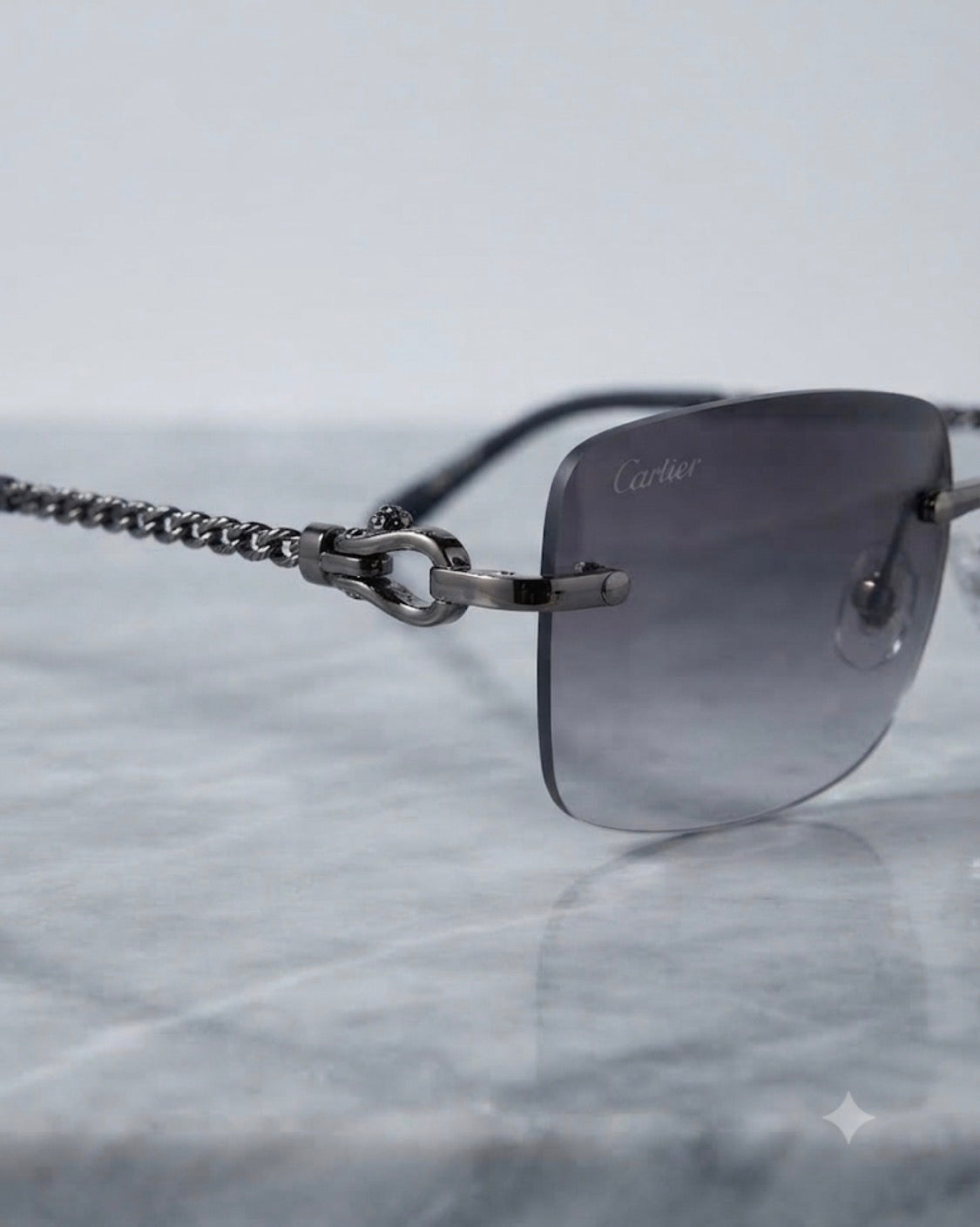 RAC CAR Black Stick Frameless Black Shade Unisex Sunglass T82200651 55 17 145