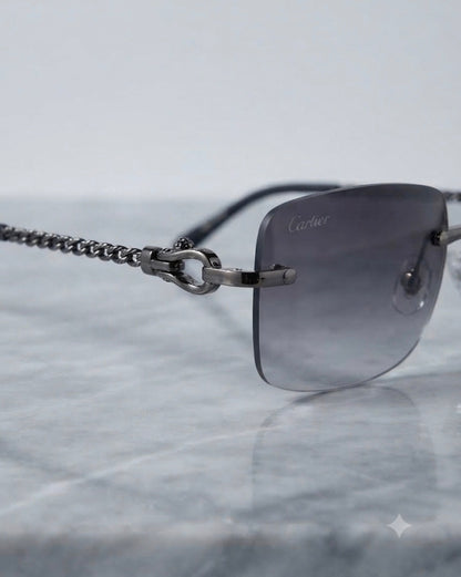 RAC CAR Black Stick Frameless Black Shade Unisex Sunglass T82200651 55 17 145