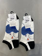 Yplrf White Black Colour Blue Black Print Premium Quality Ankle Socks 991267