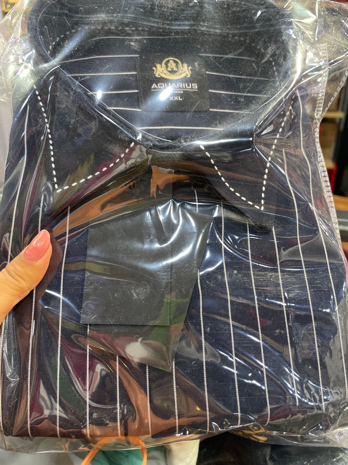 AQUARIUS Blue Colour White Lining Premium Quality Full Sleeve Shirt 2626