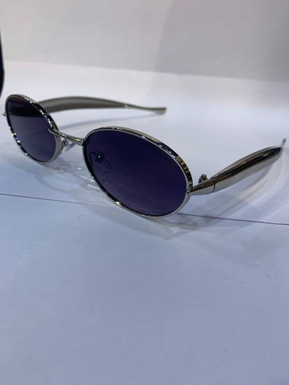 TOB Silver Frame Purple Shade Unisex Sunglasses DY108 55 21 136