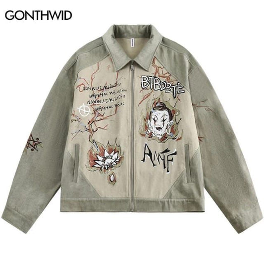 Aywter Beige Colour With Printed Premium Quality Jacket W0380