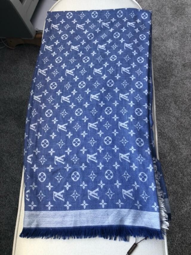 Uol Unisex Monogram Light Blue Stole 989695