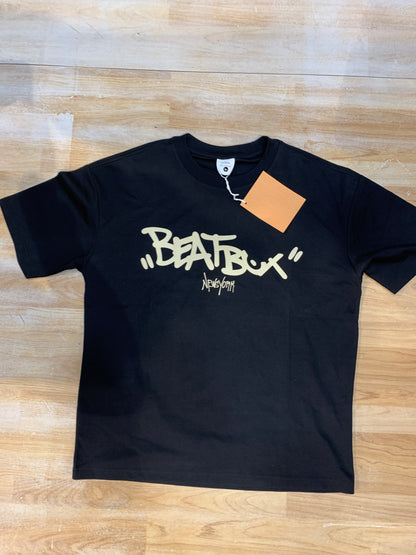 D-G Fashion Black Colour Back Beatbox Print Premium Quality Imported Unisex T Shirt 65051
