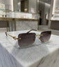 RAC CAR Golden Brown Stick Frameless Brown Shade Unisex Sunglass T82200651 55 17 145