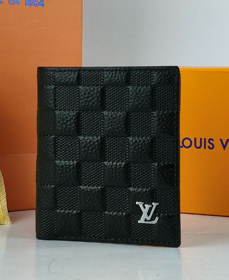 UOL Black Colour Check Style Book Shape Imported Men’s Wallet 990158