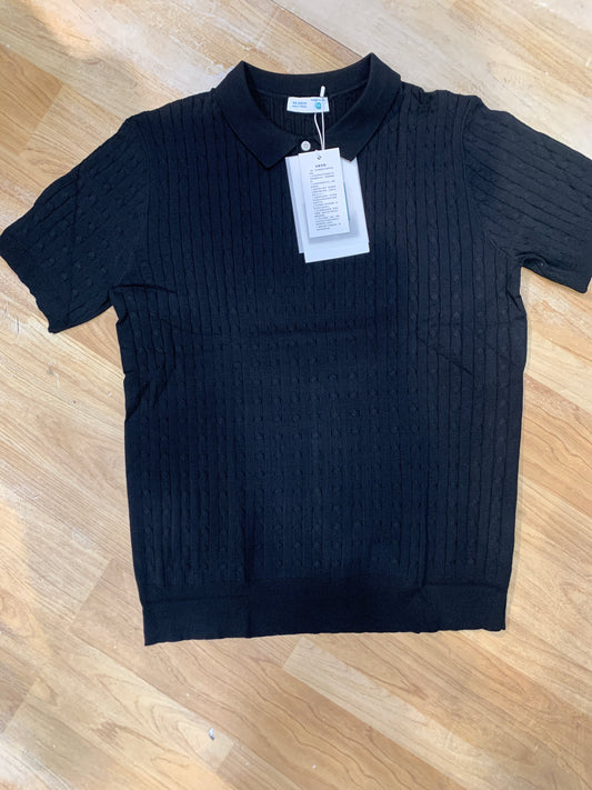WE BREAK AWAY FROM Black polo Neck Tshirt half Sleeve C72117