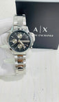 Mra Aix Silver Copper Chain Black Dial Chronograph Working Unisex Watch 989852