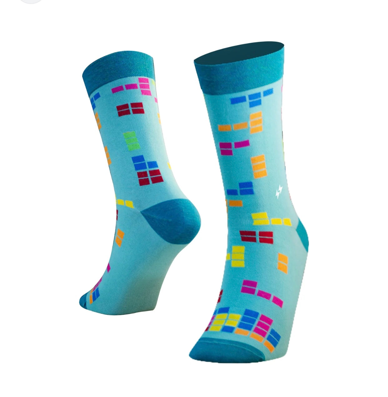 PAPA SOCKS Tetris Edition Funny Colourful Premium Quality Full Unisex Socks 989944