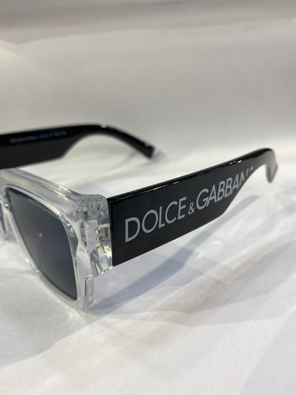 LOD Transparent and Black Frame Black Shade Unisex Sunglass DG6184 C01 51 19 145 3N