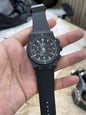 Buh Black Silicone Strap Black Dial Men Watch 901254