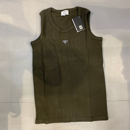 ARP PRA Olive Green Colour Metal Patch Unisex Tank Top 989806