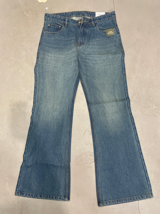 SAC CAS Light Blue Colour Greenish Shade Premium Quailty Bootcut Fit Imported Jeans 11-A