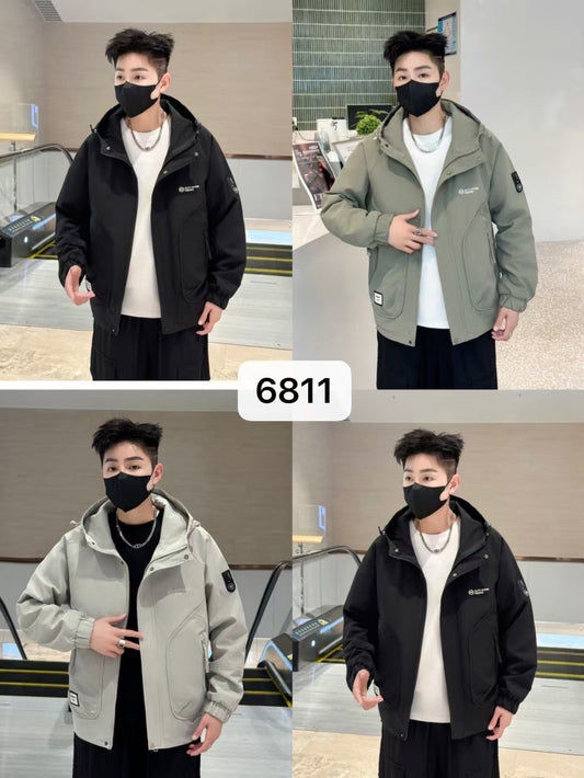 DLPY-ICONS Green Colour Premium Quality Oversized Men’s Hooded Jacket 6811