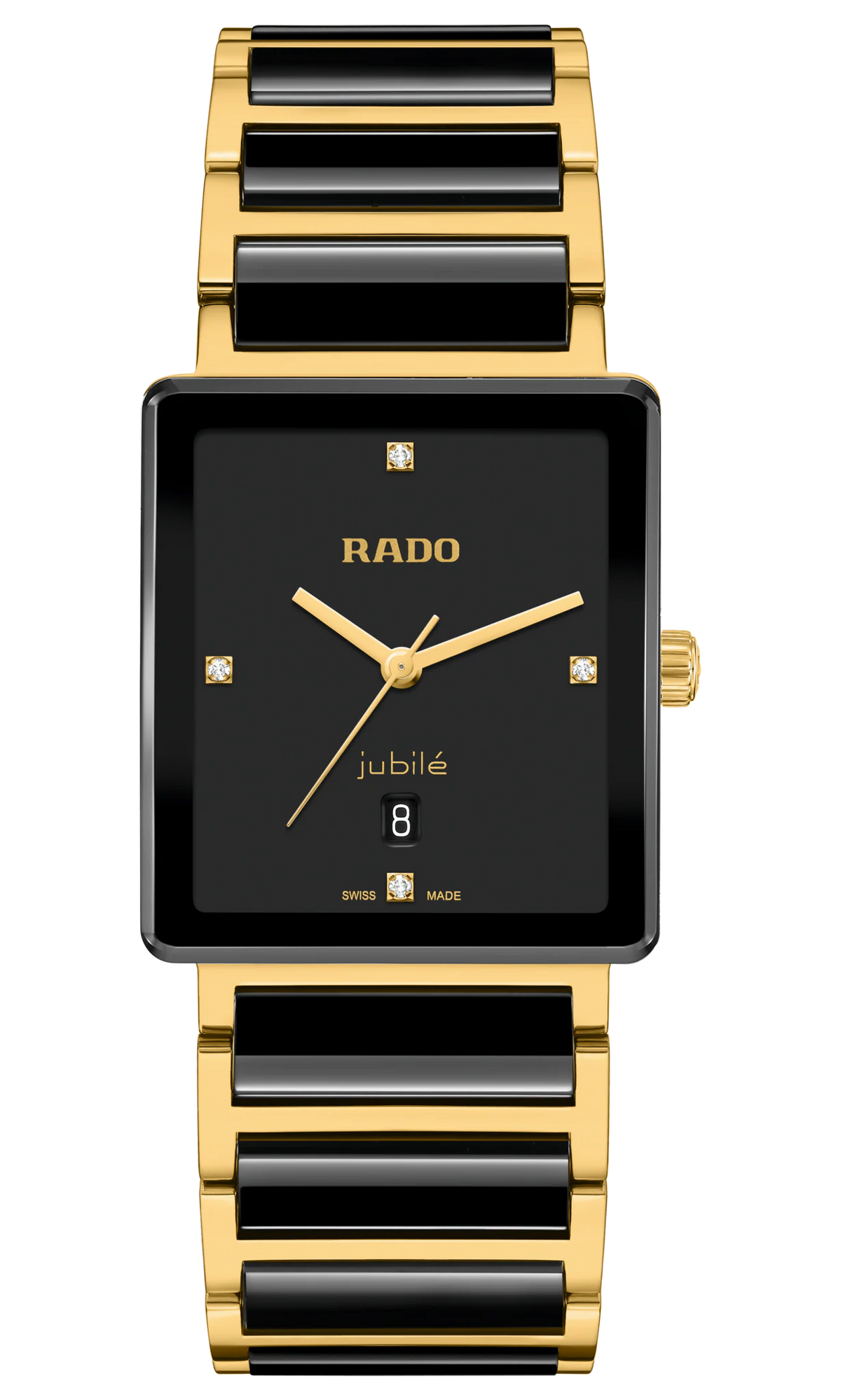 DAR RAD Black Golden Chain Square Black Dial Men’s Watch 991464