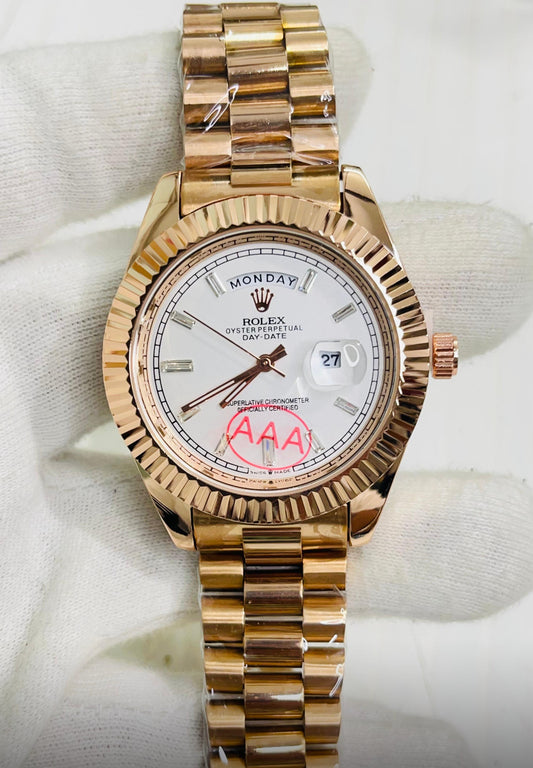 Lor Copper Chain White Dial Men's Watch 989580