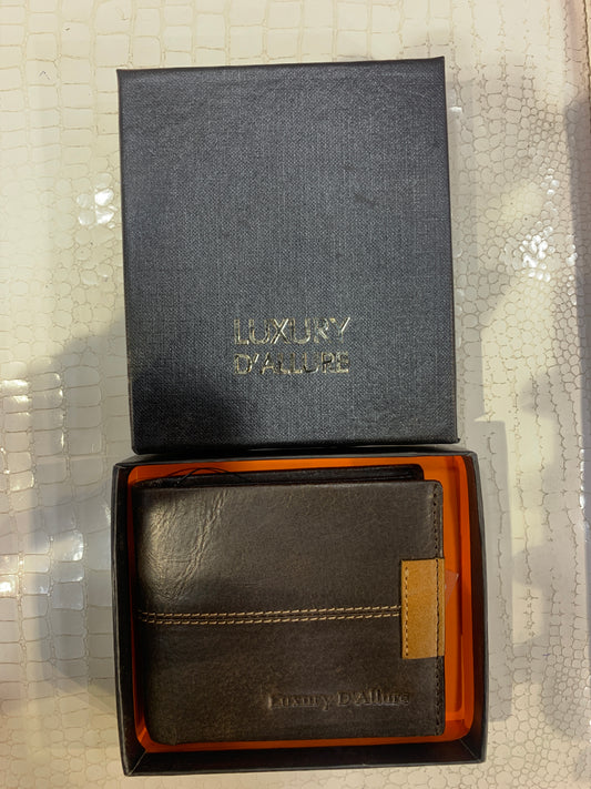 LDA Brown Colour Genuine Leather Men’s Wallet GW-023