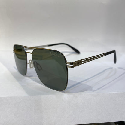 ARP Silver Frame Green Shade Unisex Branded Sunglasses 016 55 15 140
