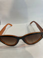 OID Black Orange Frame Brown Shade Unisex Sunglasses D28 52 17 142