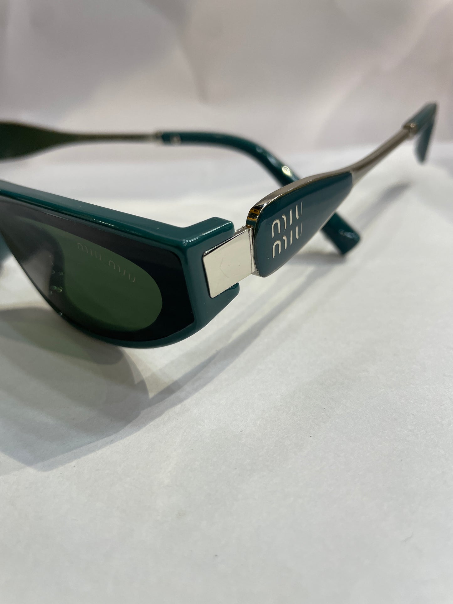 UIM MIU Green Frame Black Shade Unisex Branded Sunglasses SUN207