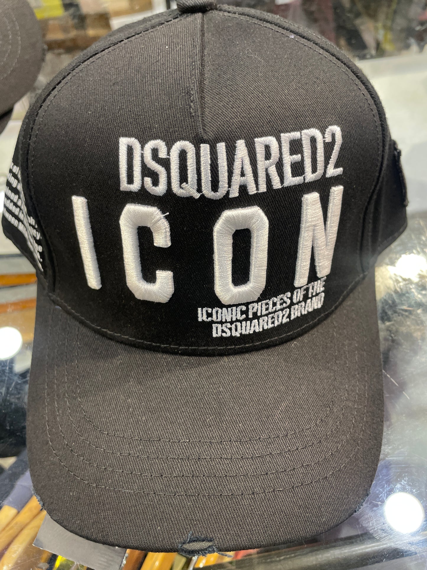 QSD Black Colour White  Embroidery Imported Unisex Cap 990805