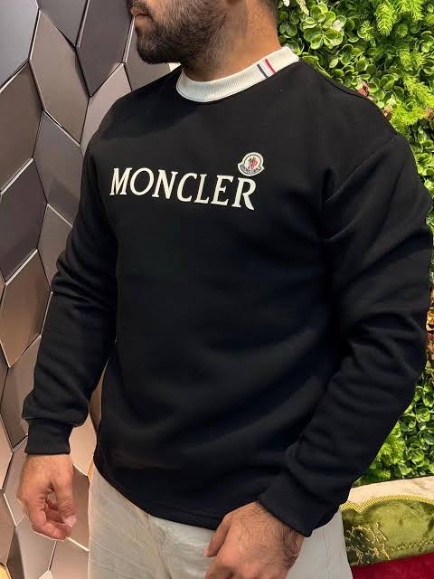 ORIGINAL DESIGN Black Colour MONCLER Print Premium Quality SweatShirt Y270-A