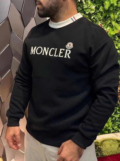 ORIGINAL DESIGN Black Colour MONCLER Print Premium Quality SweatShirt Y270-A