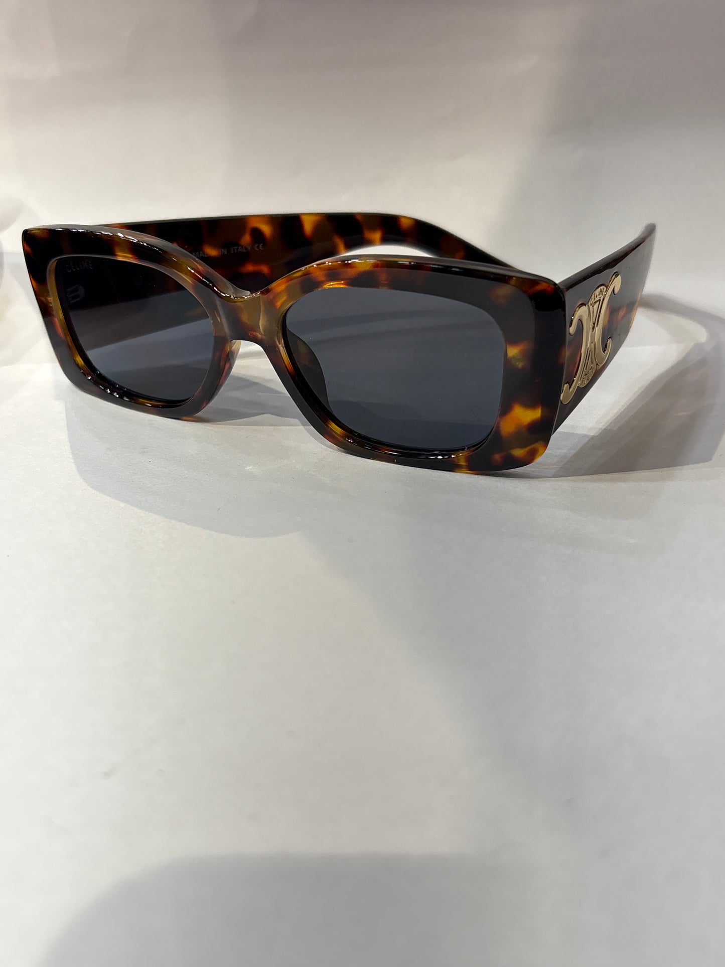 Lec Cel Leopard Brown Frame Black Shade Unisex Sunglass 78025318-140