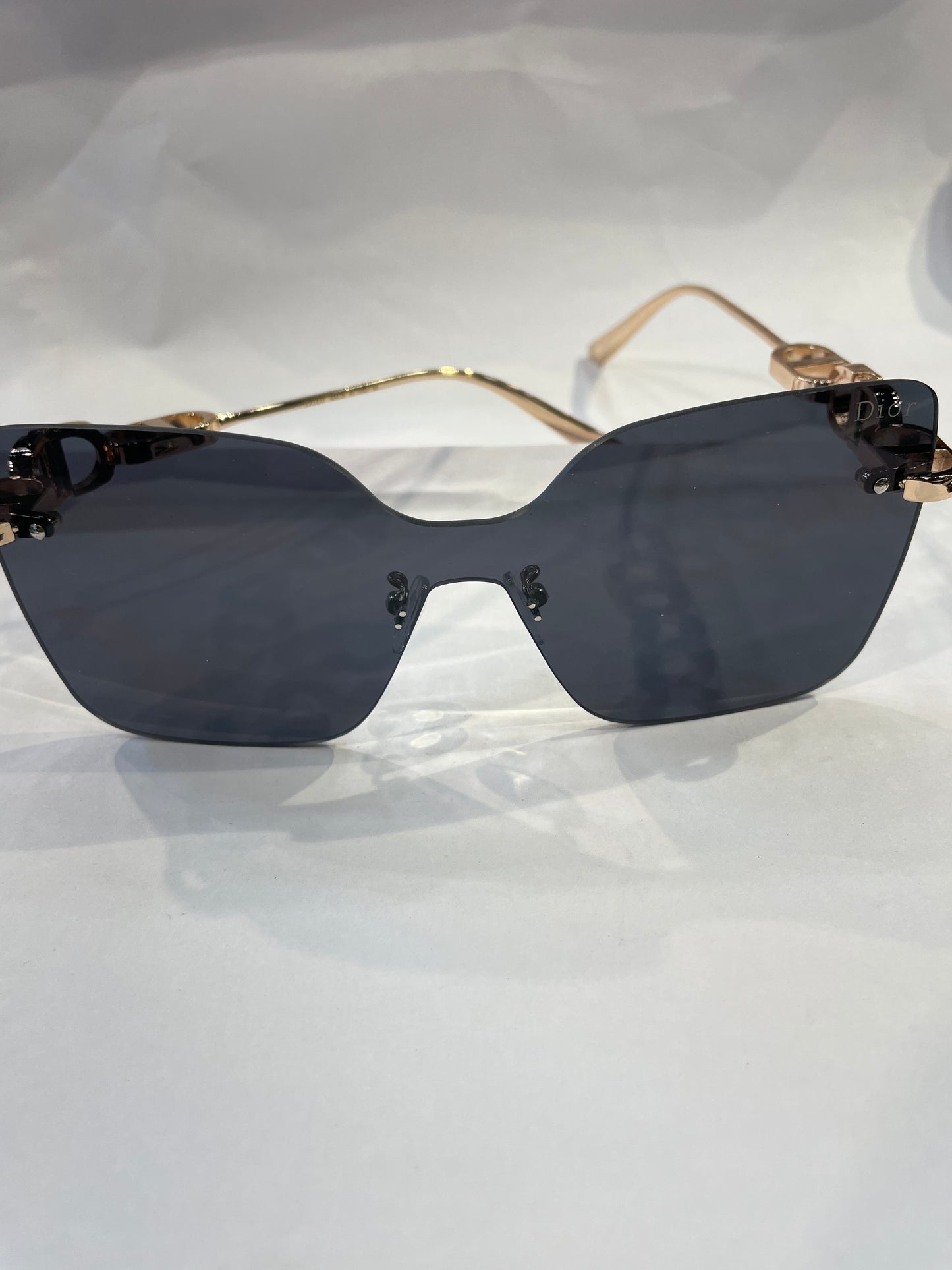 OID Frameless Golden Stick Black Shade Unisex Sunglasses SUN253