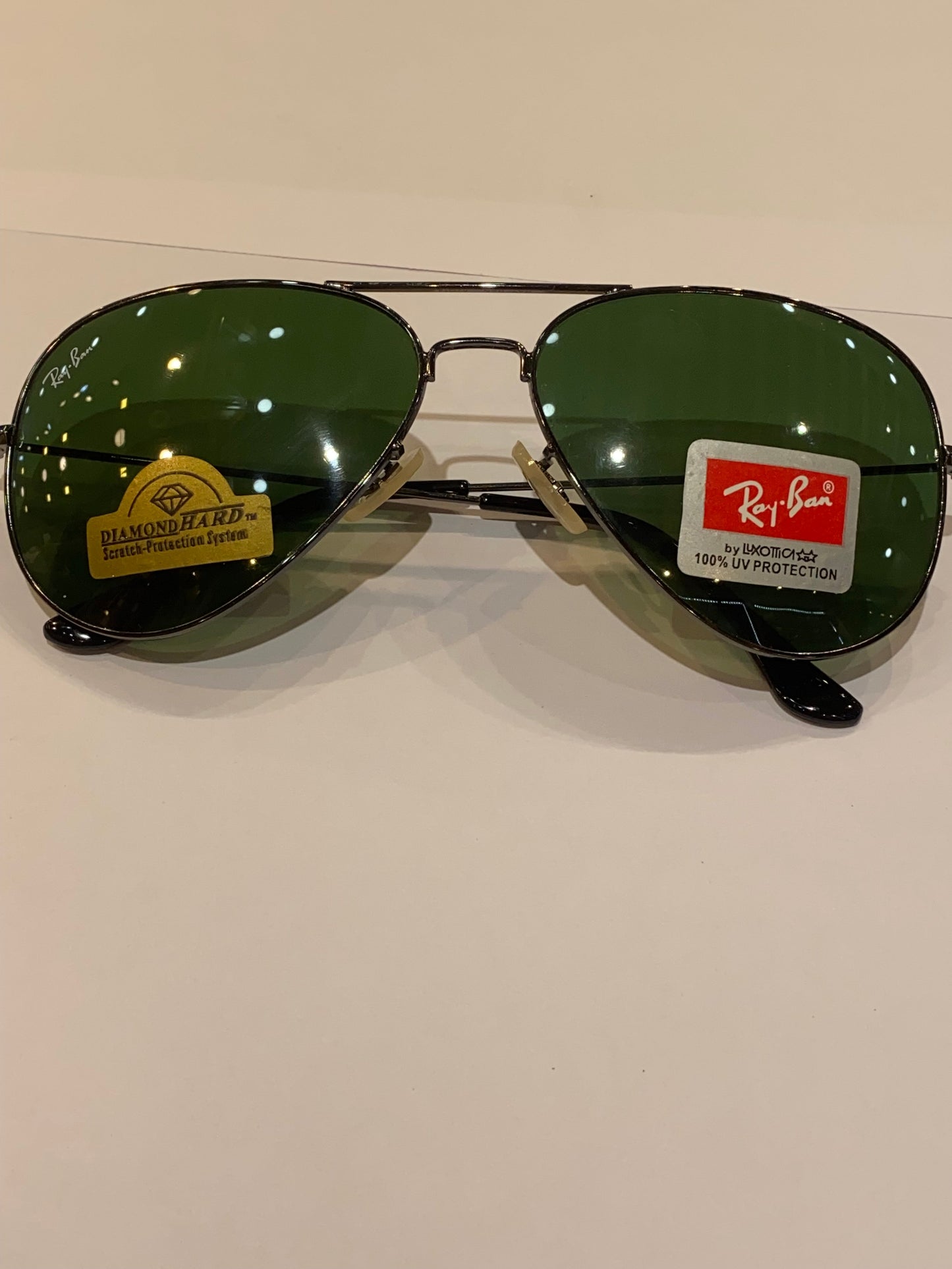 RB Black Grey Frame Green Shade Unisex Aviator Sunglass RB 3026 62 14