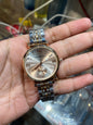 Mra Silver Copper Chain Orange Dial Ladies Watch 901877