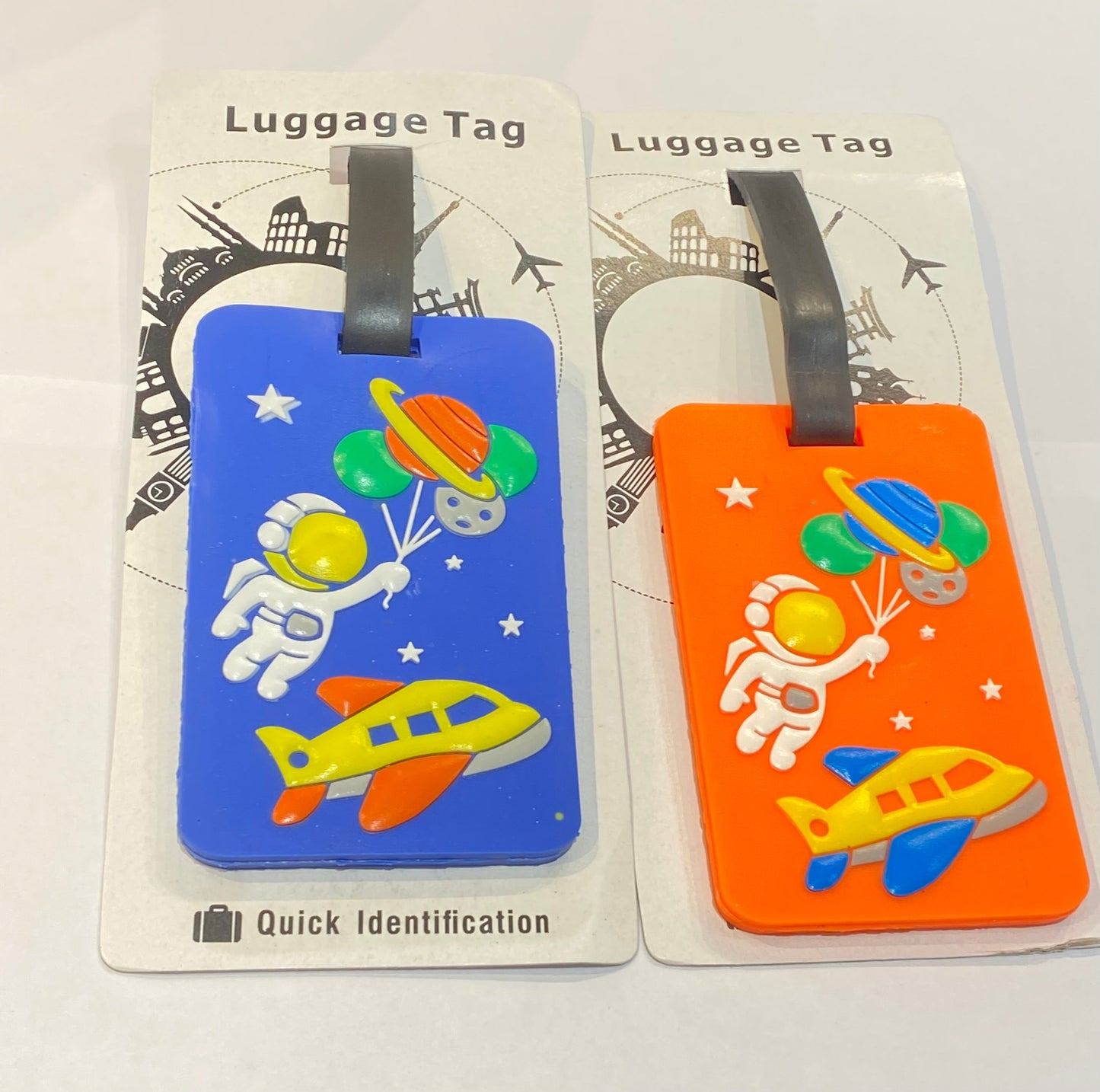 Luggage Tag Blue Orange Colour 987559