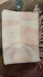 Ahc Pink Cream Colour With Ahc Print Winter Muffler 0296