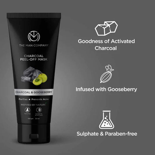 TMC Caffeine Face Peel-Off mask - Charcoal & Gooseberry