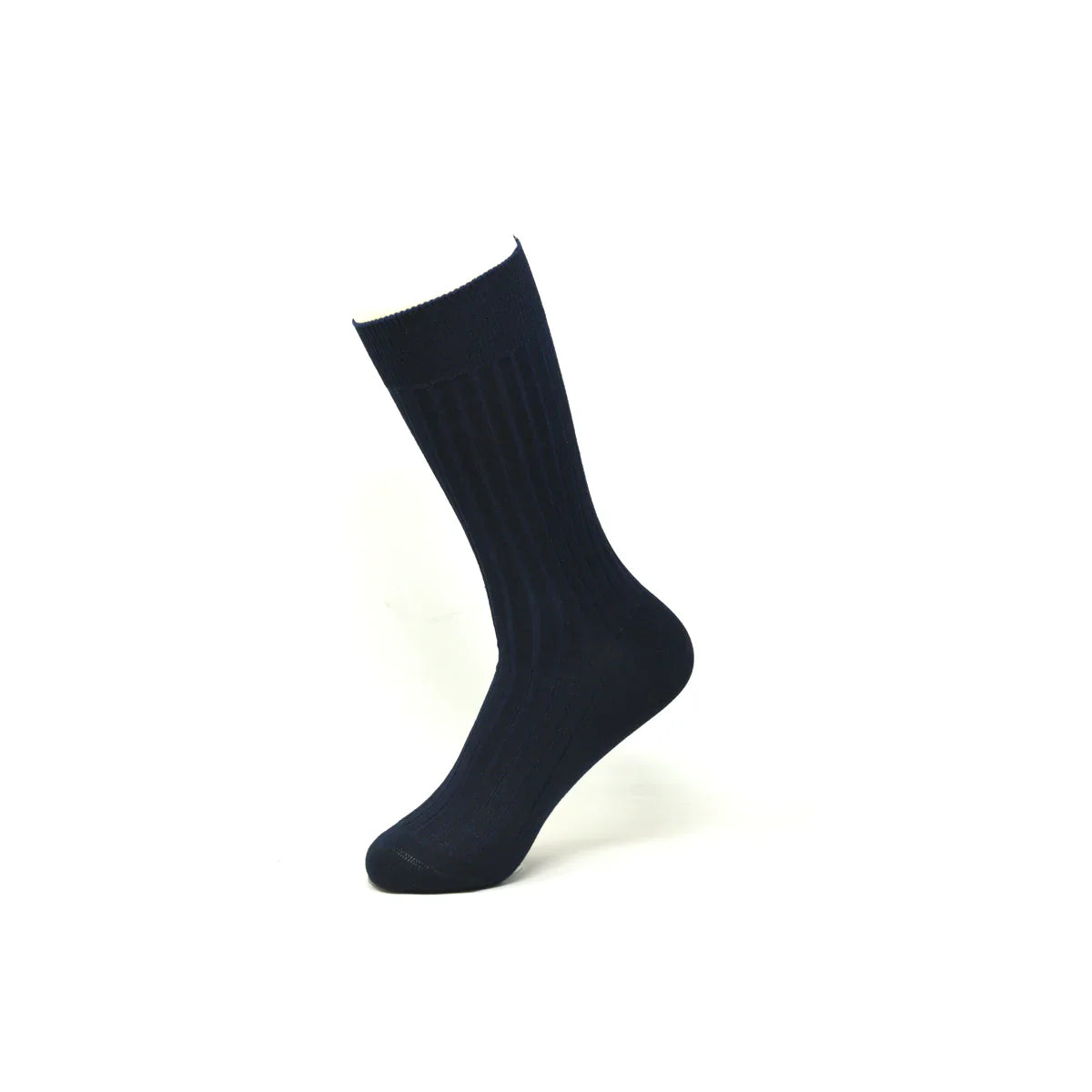BALENZIA PREMIUM MERCERISED CREW RIB SOCKS FOR MEN- (PACK OF 1 PAIR/1U)(BLACK)
