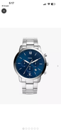 Sof Silver Chain Blue Dail Chrono Working Japanese Machinery Watch 990485