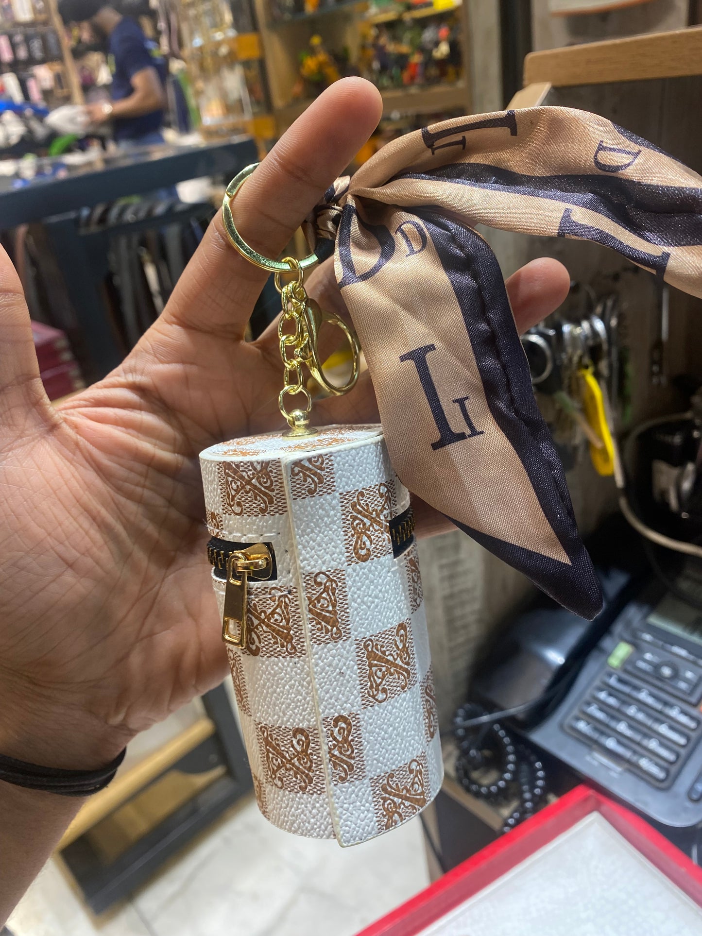 Imported Multi Colour Coin Pouch Key Chain 988423