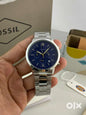 Sof Silver Chain Blue Golden Dial Chronograph Working Men Watch 989296