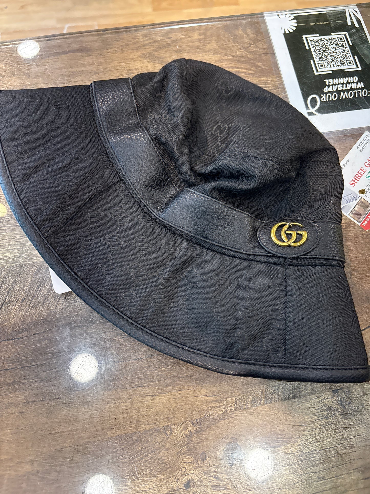 CUG Black GG Print Imported Unisex Bucket Cap 989544