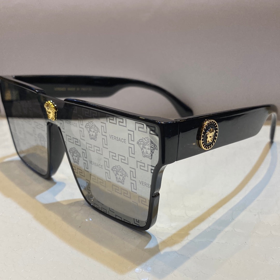 Rev Black Frame Rev Print Shade Unisex Sunglasses 8944 56 17-138